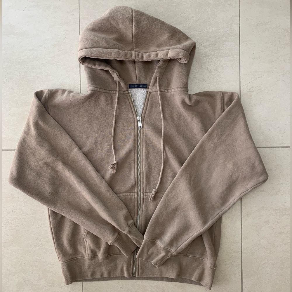 Brandy Melville Christy Zip-Up Hoodie